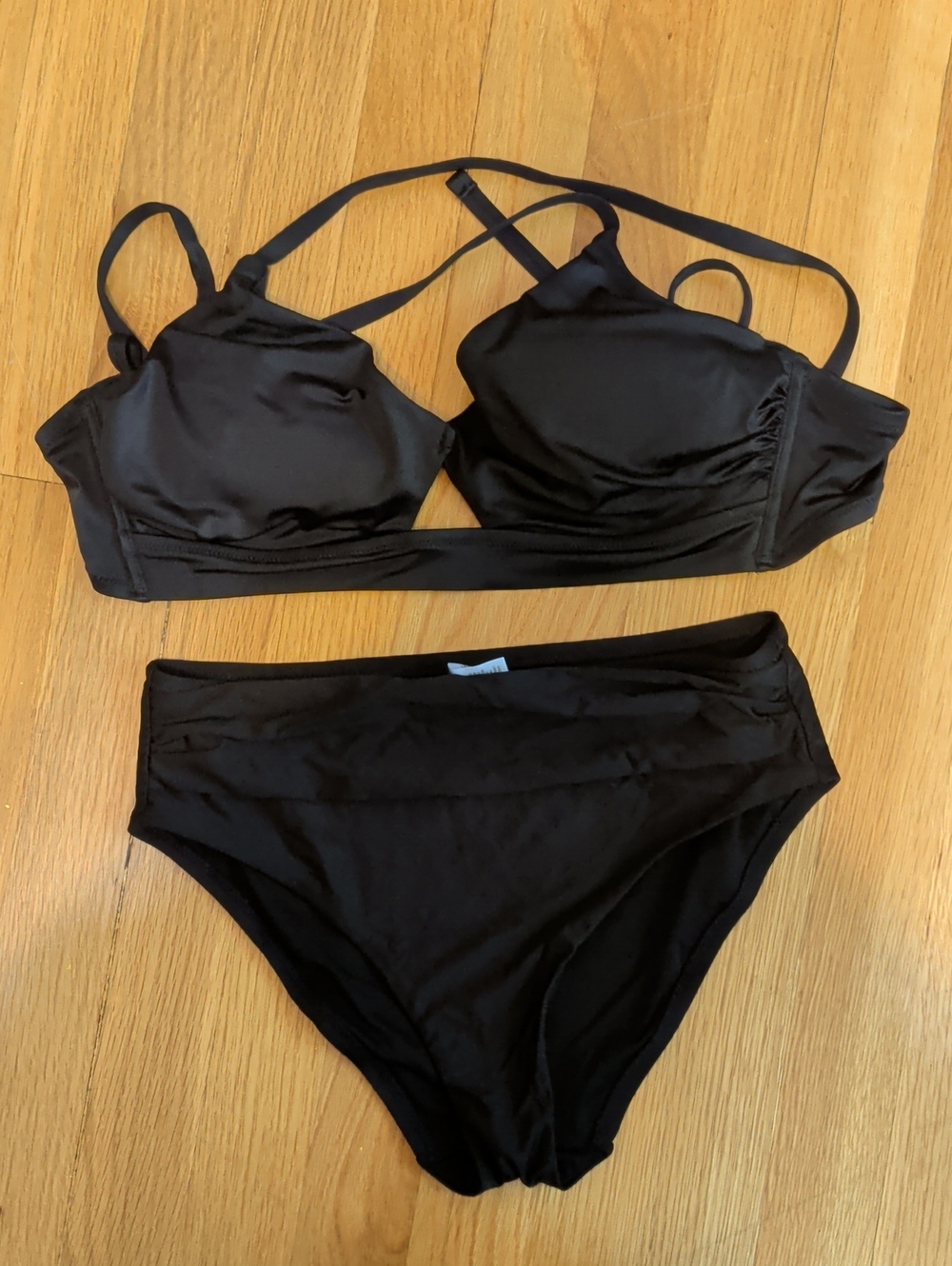 Shade & Shore Black Two-Piece Bikini Set